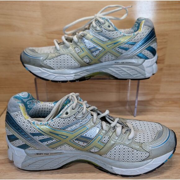 Asics Gel-Kayano 17 Women’s Running Shoes Size 9 Gray Teal White T150N - Picture 2 of 10